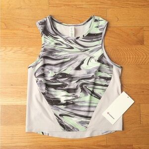 Wild Fable Marble Print Tank Top in Gray and Green